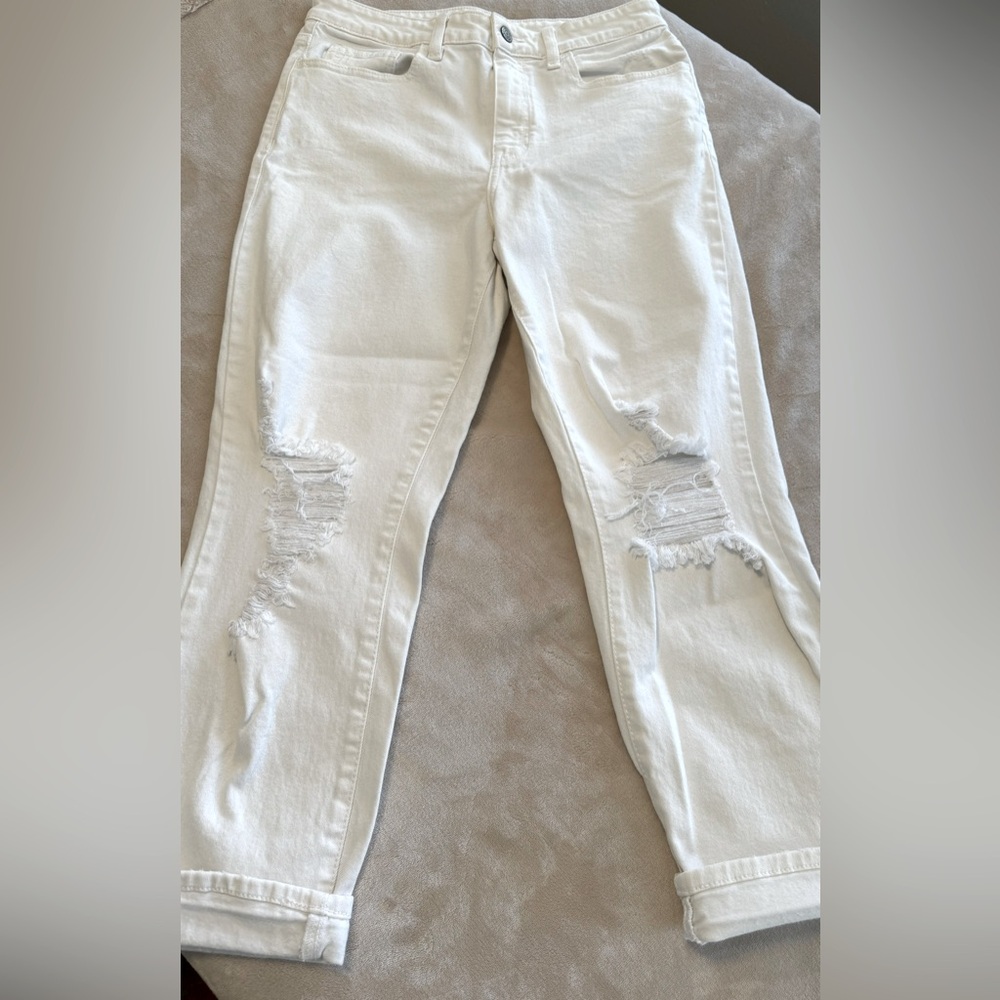 Women’s Willow Root (Buckle) High Rise white mom fit jeans